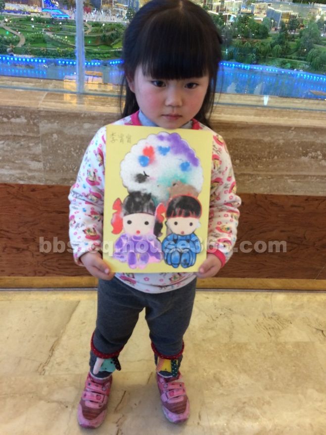 长寿富盈湾沙画活动里面有个小<em>妹妹好乖</em>哟,这