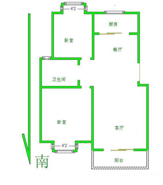 威尼斯2房低价78万急卖 南北通透双阳台 经典稀缺户型